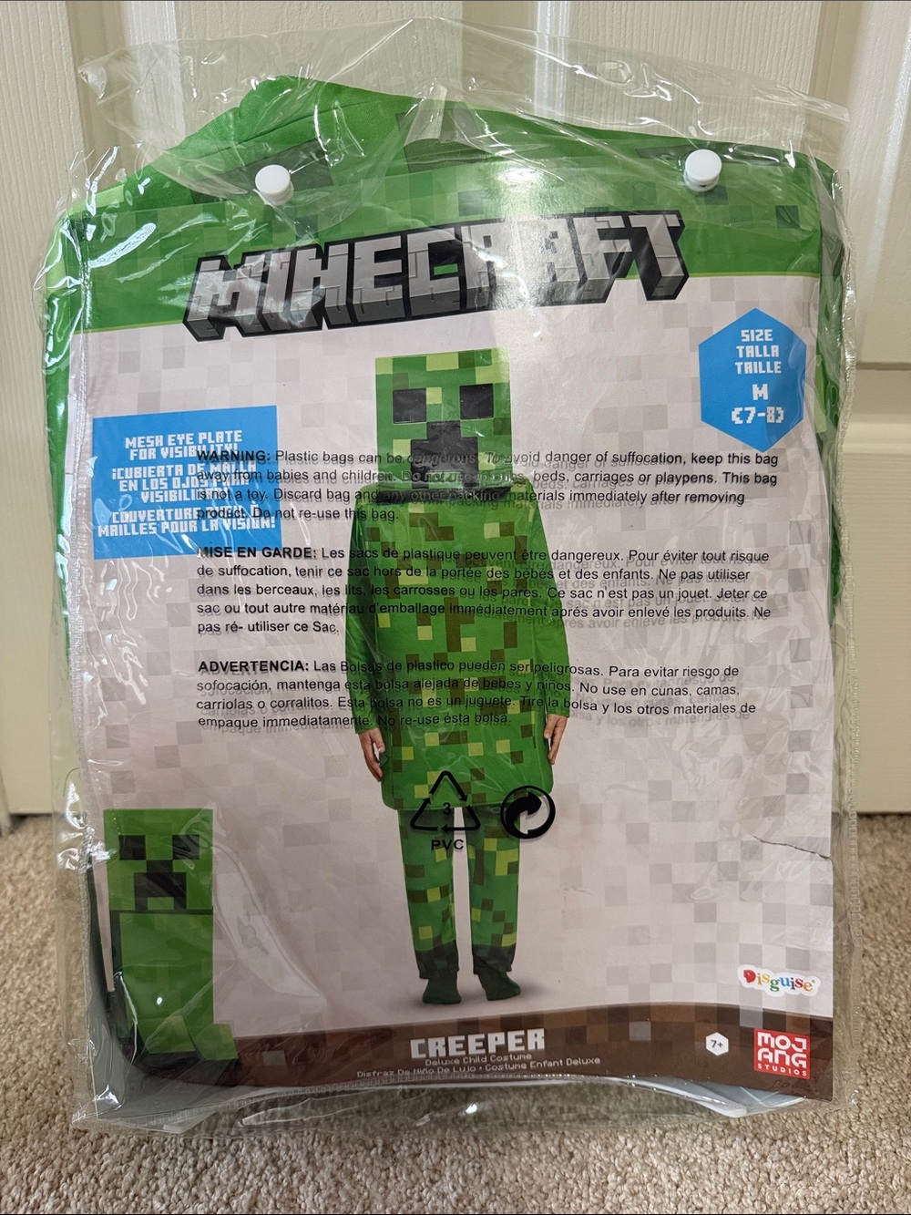 Minecraft Creeper Kids Costume - Green -